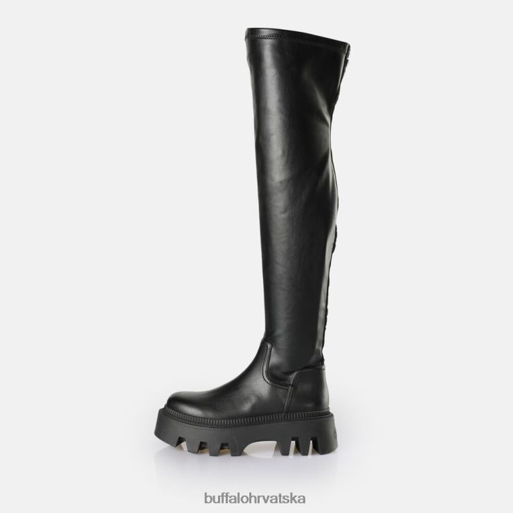 crno Buffalo flora čizma preko koljena veganska |čizme TDD6T633